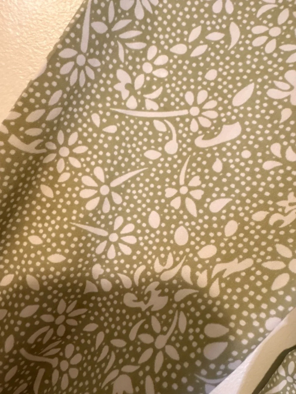 Sage Green Floral Smocked Peplum Blouse Puff Sleeve Cottagecore Top XL - Picture 3 of 5